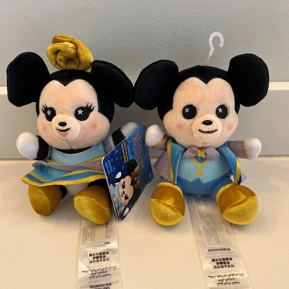 Disney Mickey and Minnie Plush Toy Set 50th anniversary Wishables